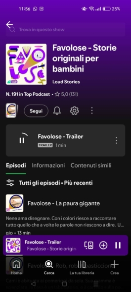 Copertina illustrata del podcast per bambini